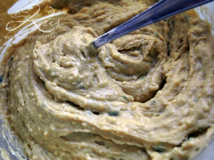 pâte pour cake salé au curry vert