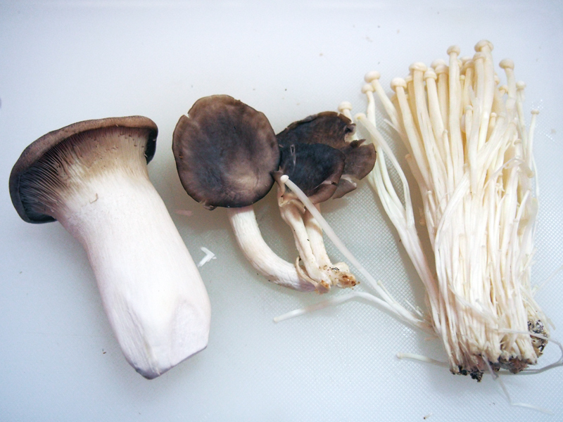 Les 3 sortes de champignons utilisés pour cette recette