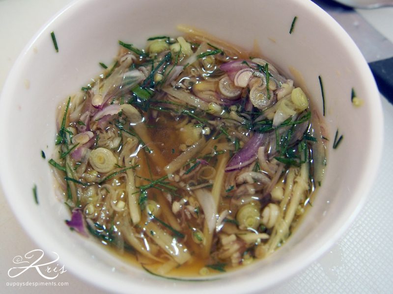 sauce à l'orange et au gingembre pour salade de crevettes