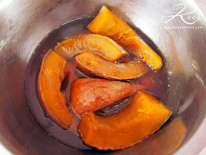 courge au caramel cuite
