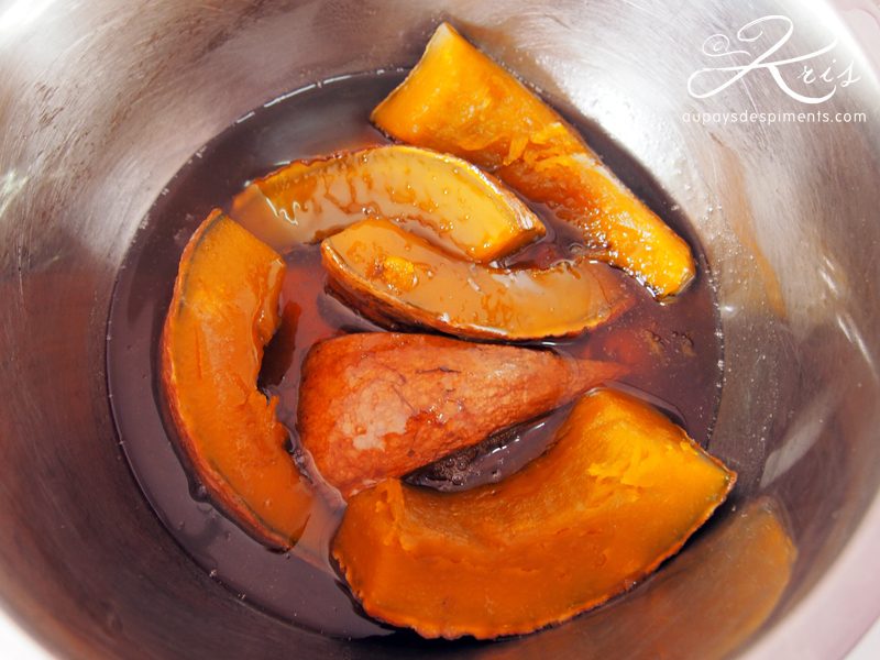 courge au caramel cuite