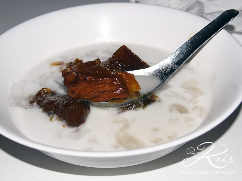 Courge caramélisée et lait de coco