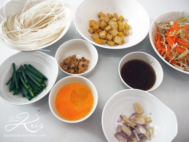ingrédients pour le pad thai
