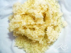 riz gluant cuit