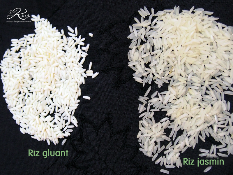 La différence entre le riz gluant et les riz jasmin