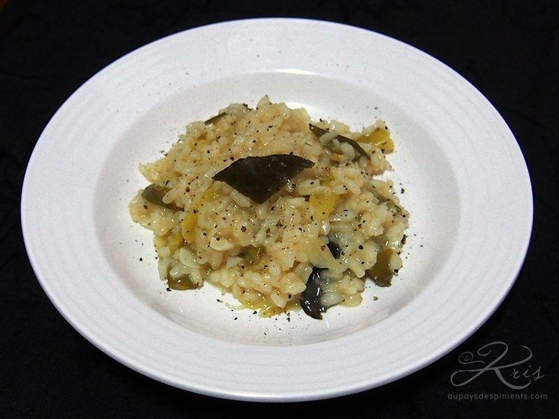 risotto à la citronnelle, au poireau et au vin doux