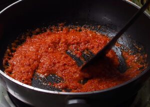 Préparation de la sauce