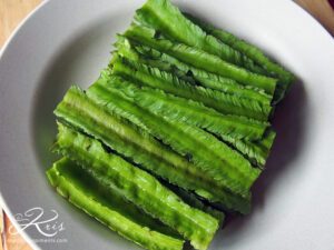 préparation des haricots ailés