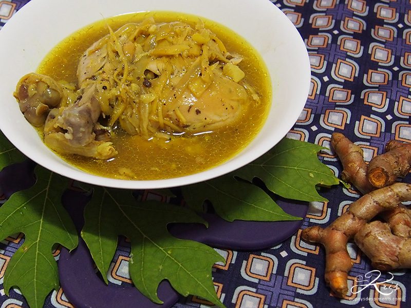 Poulet mijoté au gingembre et au curcuma