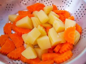 légumes pour le curry massaman