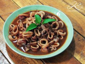 nam prik pao - calmars sautés au wok
