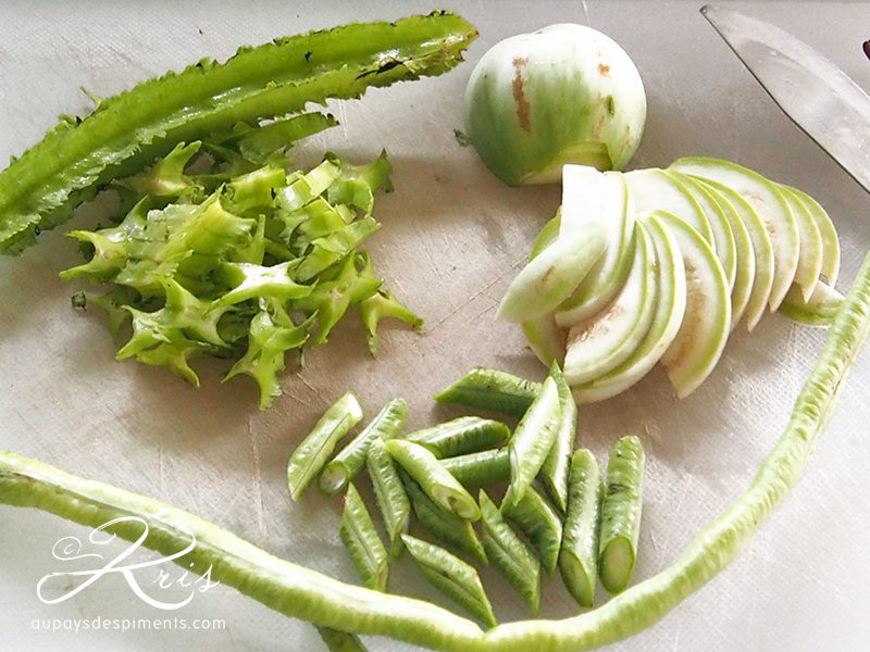 légumes coupés