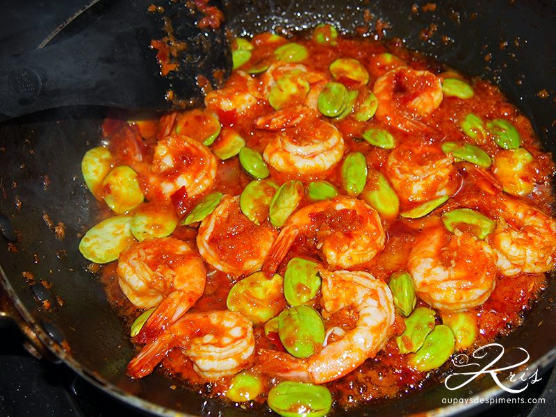 crevettes et petai sautés recette