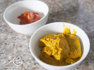 pâte de piment  et pâte de curry