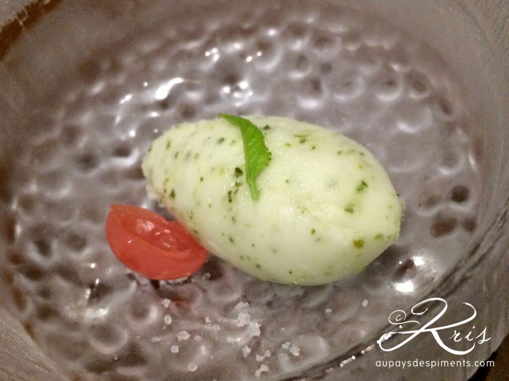 Une quenelle de sorbet
