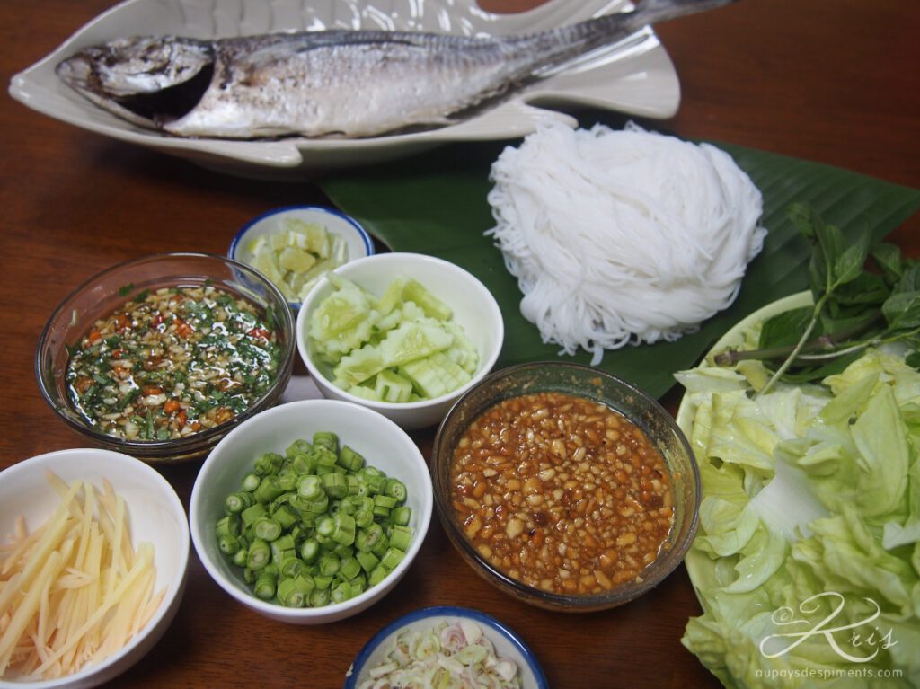 Miang de poisson grillé