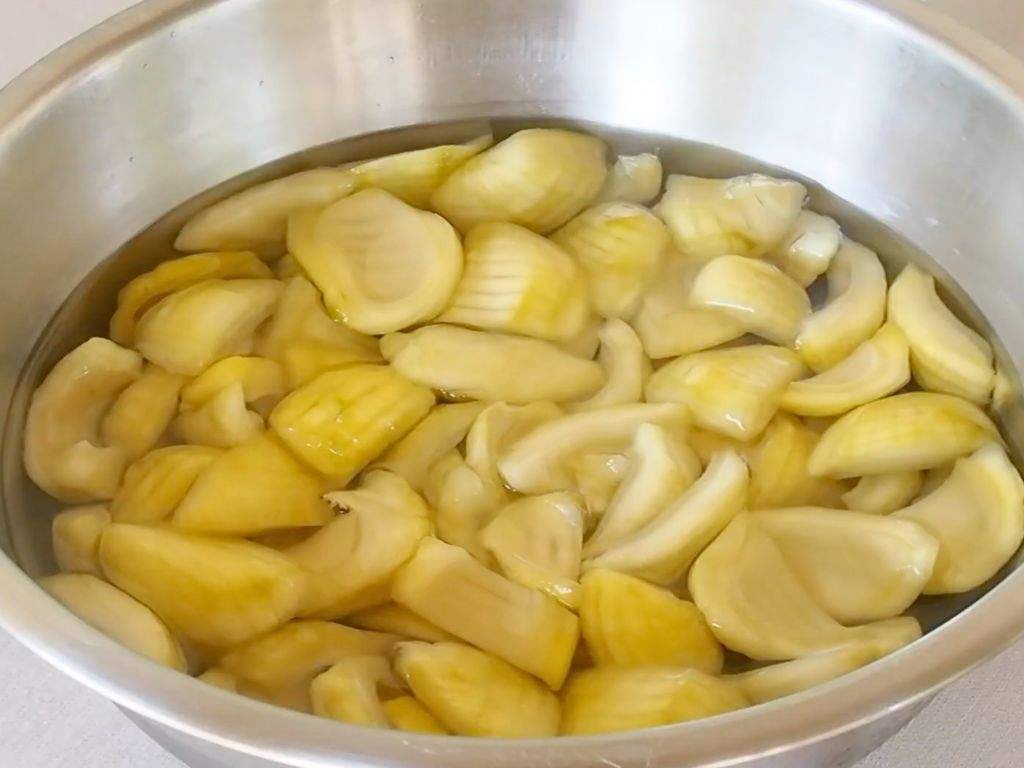 mangues vertes au sirop